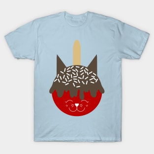 Candy Apple Cat With Background T-Shirt